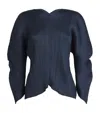 Issey Miyake Wormhole Blouse In Navy