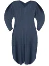 Issey Miyake Wormhole Midi Dress In Blue
