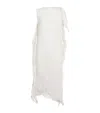 Issey Miyake Womens Washi White Wrinkled And Twisted Asymmetric Knitted Midi Dress In White