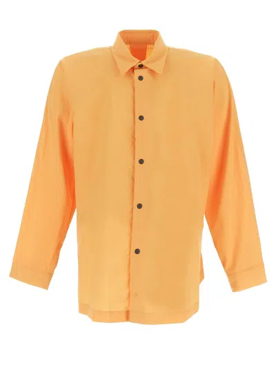 Issey Miyake Wrinkled Shirt In Orange
