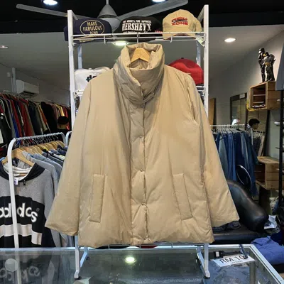 Pre-owned Issey Miyake X Issey Miyake Pleats Please Pleats Please By Issey Miyake Light Puffer Coat In Cream