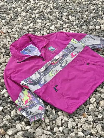 Pre-owned Issey Miyake X Quiksilver Vintage Quiksliver Jean Afanassieff Half-zip Shell Jacket In Purple