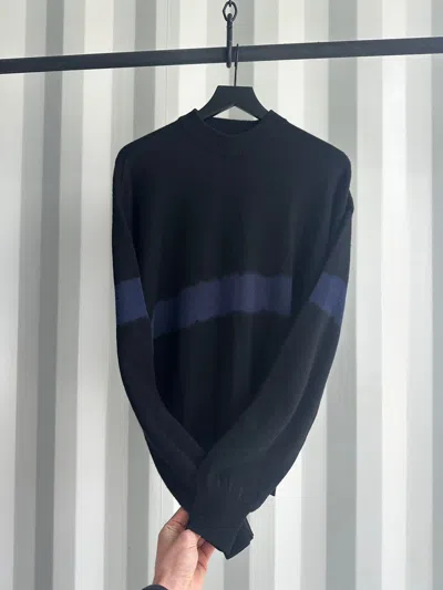 Pre-owned Issey Miyake X Vintage Dyed Stripe Sweater In Black