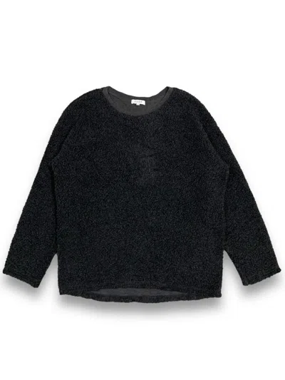 Pre-owned Issey Miyake X Vintage Plst Deep Pile Fleece Sweater By Issey Miyake In Dark Grey