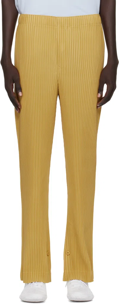 Issey Miyake Yellow Monthly Color June Trousers In Brown