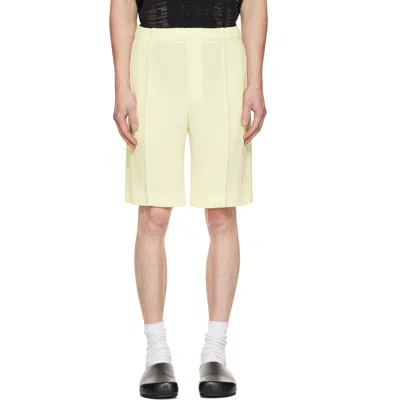 Issey Miyake Yellow Monthly Colors August Shorts In 50-shine Yellow