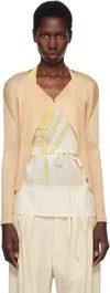 Issey Miyake Yellow Monthly Colors March Cardigan In 30 Apricot Yellow