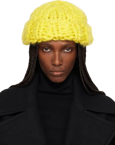 Issey Miyake Yellow November Silk Mohair Beanie