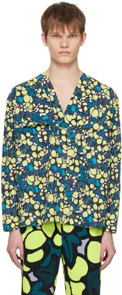 Issey Miyake Yellow Printed Shirt In 52-yellow