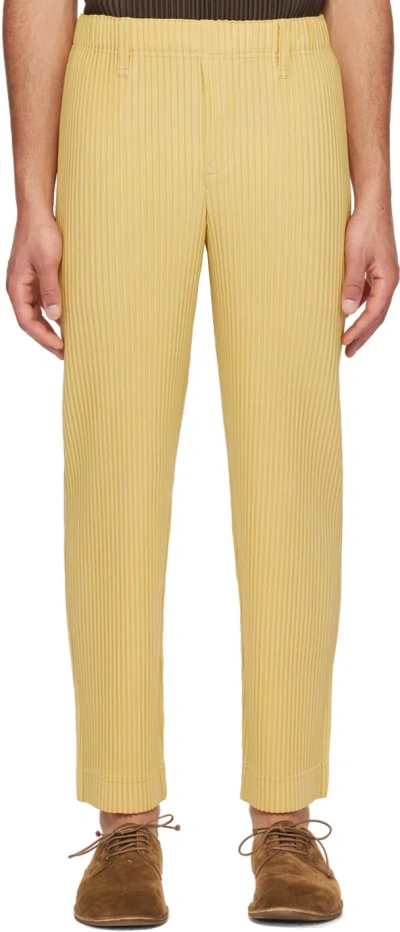 Issey Miyake Yellow Tailored Pleats 1 Trousers