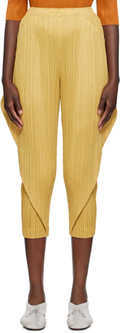 Issey Miyake Yellow Thicker Bottoms 1 Trousers In 56 Ocher