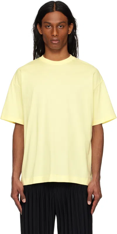 Issey Miyake Yellow Windswept Plaid T-shirt