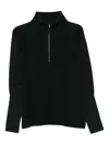 Issey Miyake Zip Pleated Top In Black