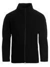 Issey Miyake Pleated Texture Jacket With High Collar In Black