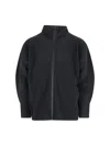 Issey Miyake Pleated Zip-front Shirt Jacket In Black