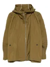 Issey Miyake Ns Khaki Cascade Pleated Shell Jacket In Brown