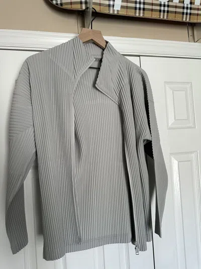 Pre-owned Issey Miyake Zip Up Jacket In Grey