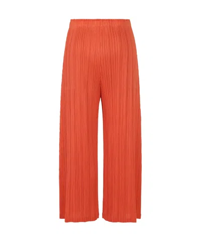 Issey Miyake Zou Wrinkled Casual Pants In Red