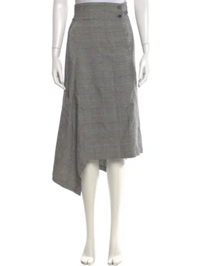 Pre-owned Issey Sport Vintage Midi Length Skirt In Gray