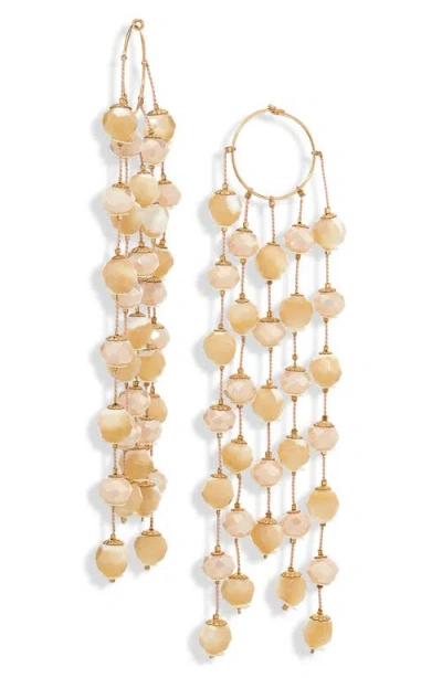 Isshi Asteroid Beaded Chandelier Earrings In Gold