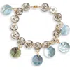 Isshi Button You Up Charm Bracelet In Thyme