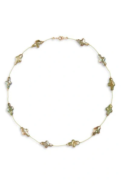 Isshi Desnuda Freshwater Pearl Station Necklace In Pink