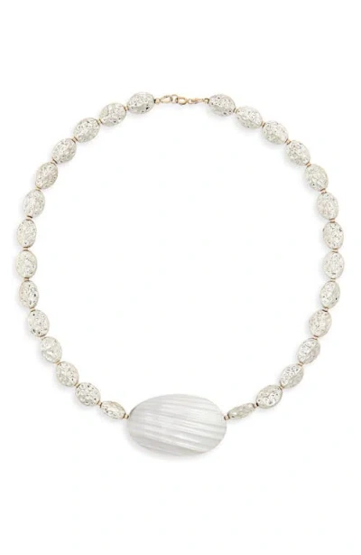 Isshi Moonphase Beaded Necklace In Purple