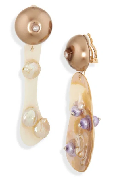 Isshi Nebular Clip-on Drop Earrings In Gold