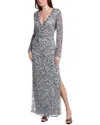 Issue New York Bead Embellished Maxi Dress In Gray
