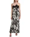 Issue New York Bow Bodice Maxi Dress In Black
