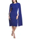 Issue New York Cape Midi Dress In Blue