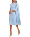 ISSUE NEW YORK CAPE SLEEVE SHEATH DRESS