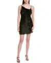 Issue New York Draped Ruffle Mini Dress In Black