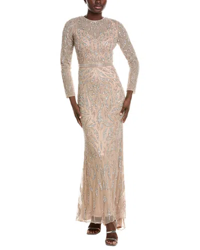 Issue New York Embellished Gown In Neutral