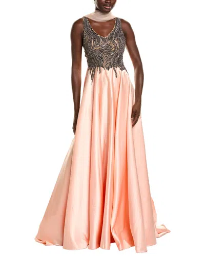 Issue New York Embellished Gown In Pink