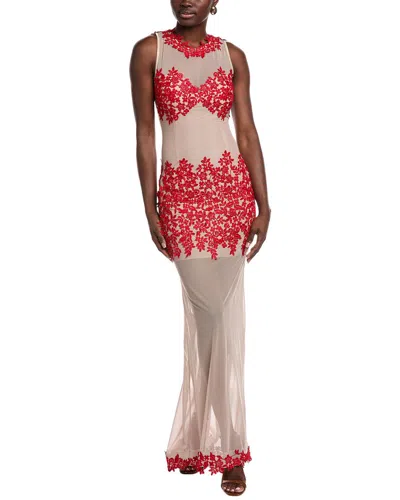 Issue New York Floral Gown In Neutral