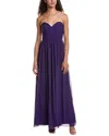 Issue New York Gathered Silk Gown In Purple
