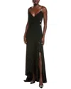 Issue New York High-low Gown In Black