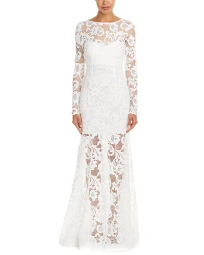 Issue New York Issue Lace Long Sleeve Gown In White