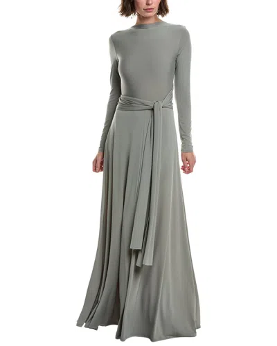 Issue New York Jersey Tie Gown In Green