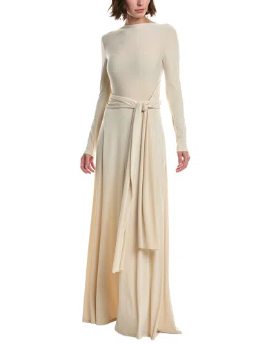 Issue New York Jersey Tie Gown In Neutral