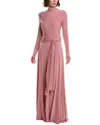 Issue New York Jersey Tie Gown In Pink
