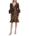 Issue New York Midi Dress In Brown