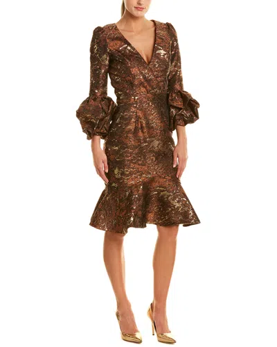 Issue New York Midi Dress In Brown