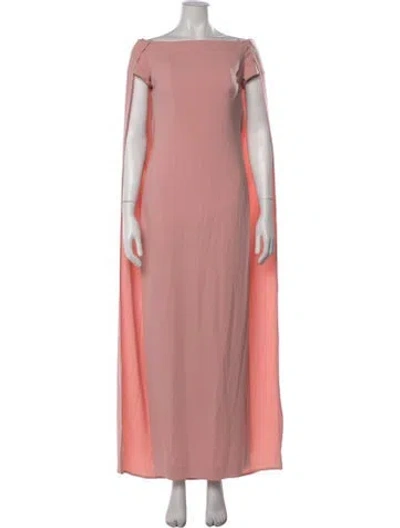 Pre-owned Issue New York Off-the-shoulder Long Dress In Pink