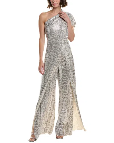 Issue New York One-shoulder Jumpsuit In Gray