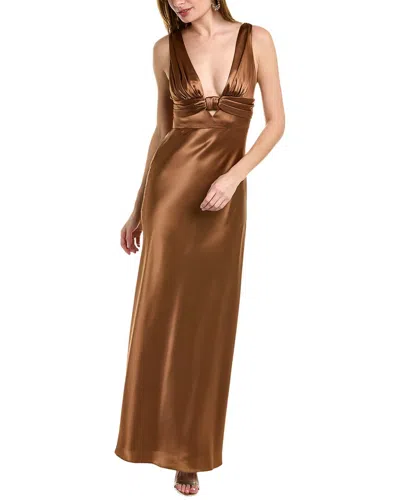 ISSUE NEW YORK ISSUE NEW YORK PLEATED BOW BODICE GOWN