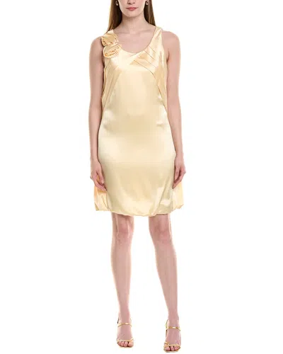 Issue New York Pleated Satin Shift Dress
