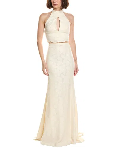 Issue New York Print Maxi Dress In Neutral