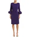 Issue New York Puffed Sleeve Cocktail Dress In Purple